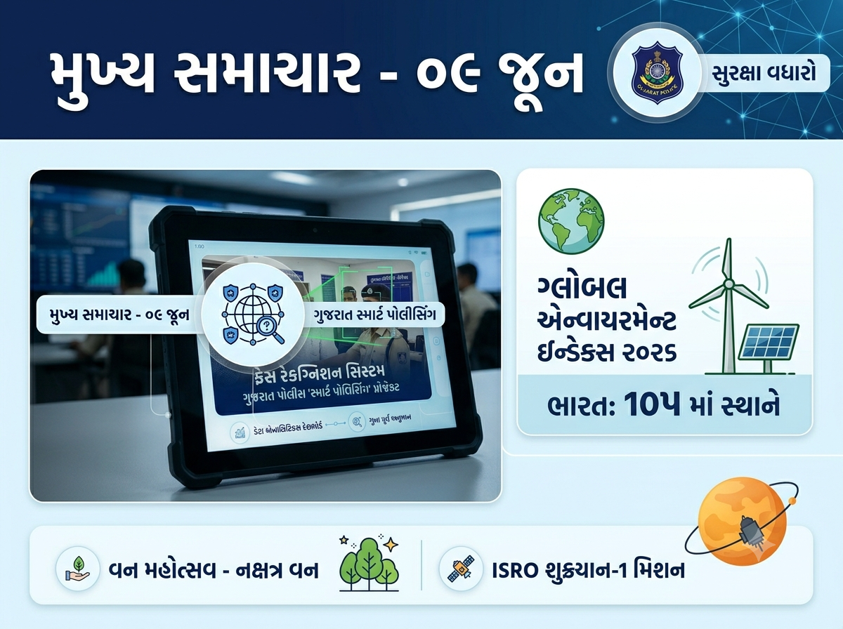 🌟 મુખ્ય સમાચાર - ૦૯ જૂન, ૨૦૨૬